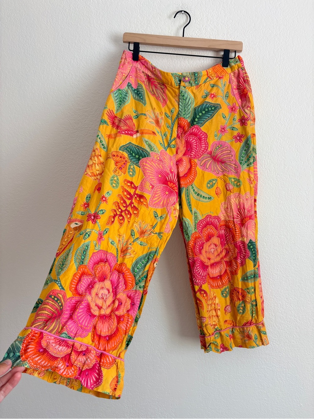 Anthropologie Farm Rio Tropical Macaw Bloom Pants View 2